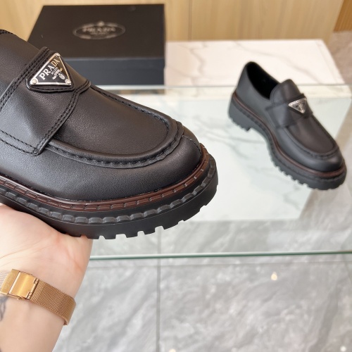 Replica Prada Leather Shoes For Women #1236640 $102.00 USD for Wholesale