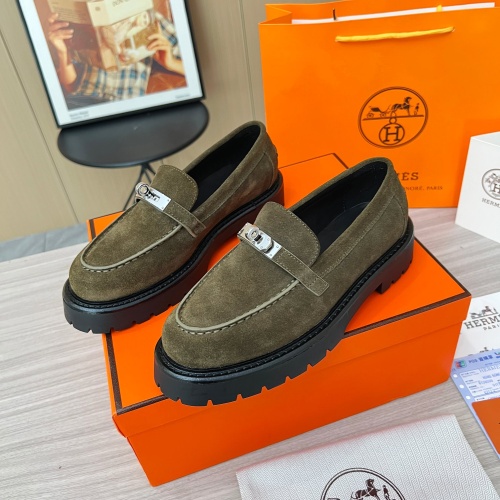 Hermes Leather Shoes For Women #1236668 $102.00 USD, Wholesale Replica Hermes Leather Shoes