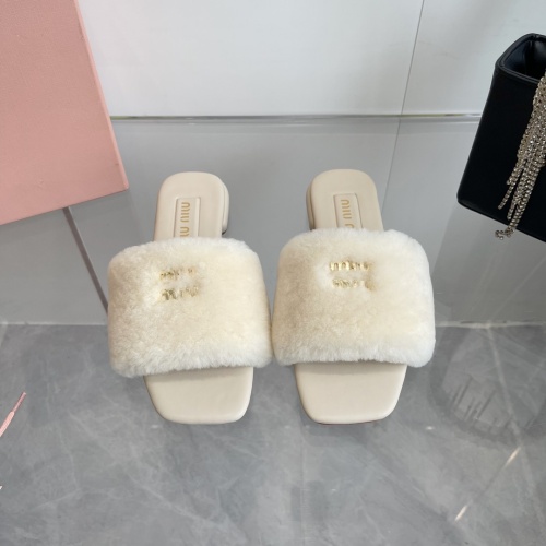 MIU MIU Slippers For Women #1236673 $96.00 USD, Wholesale Replica MIU MIU Slippers