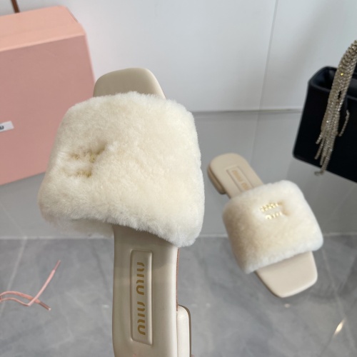 Replica MIU MIU Slippers For Women #1236673 $96.00 USD for Wholesale