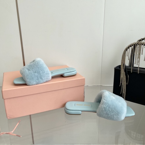 Replica MIU MIU Slippers For Women #1236674 $96.00 USD for Wholesale