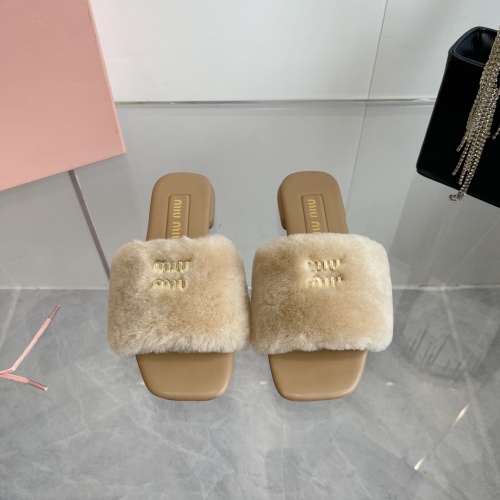 MIU MIU Slippers For Women #1236675 $96.00 USD, Wholesale Replica MIU MIU Slippers