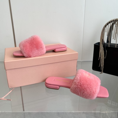 Replica MIU MIU Slippers For Women #1236678 $96.00 USD for Wholesale