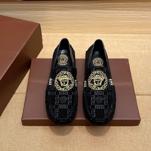 Versace Leather Shoes For Men #1236846 $72.00 USD, Wholesale Replica Versace Leather Shoes