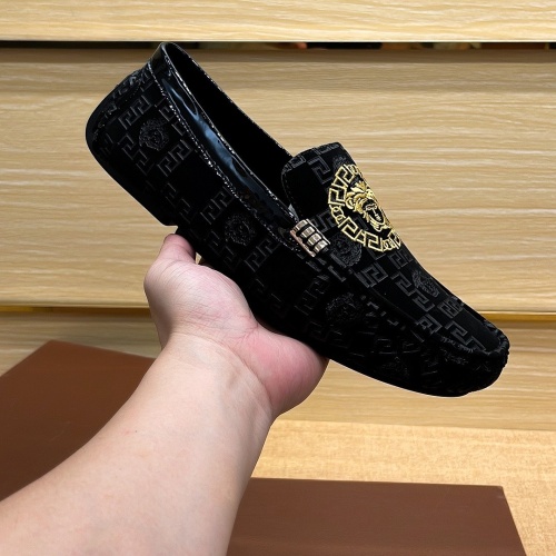 Replica Versace Leather Shoes For Men #1236846 $72.00 USD for Wholesale