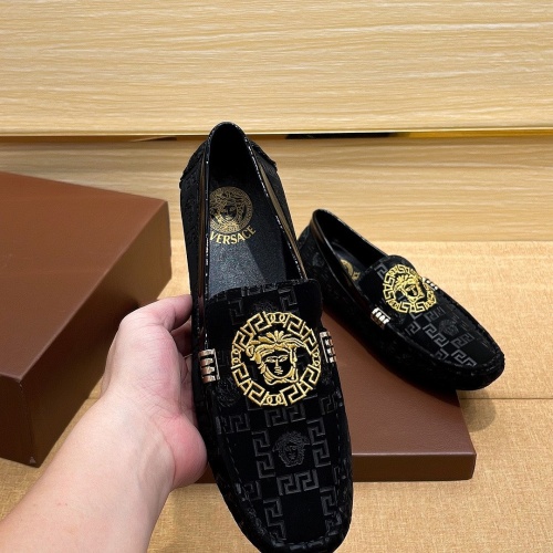 Replica Versace Leather Shoes For Men #1236846 $72.00 USD for Wholesale