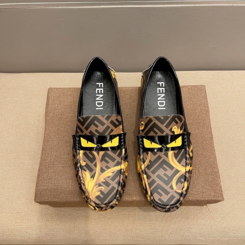 Fendi Leather Shoes For Men #1236878 $68.00 USD, Wholesale Replica Fendi Leather Shoes