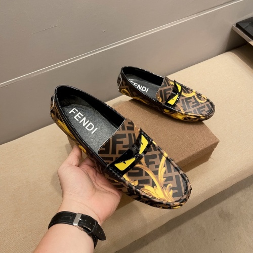 Replica Fendi Leather Shoes For Men #1236878 $68.00 USD for Wholesale