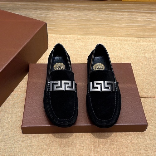 Versace Leather Shoes For Men #1236882 $68.00 USD, Wholesale Replica Versace Leather Shoes