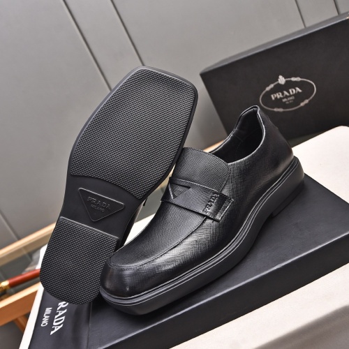 Replica Prada Leather Shoes For Men #1236890 $102.00 USD for Wholesale