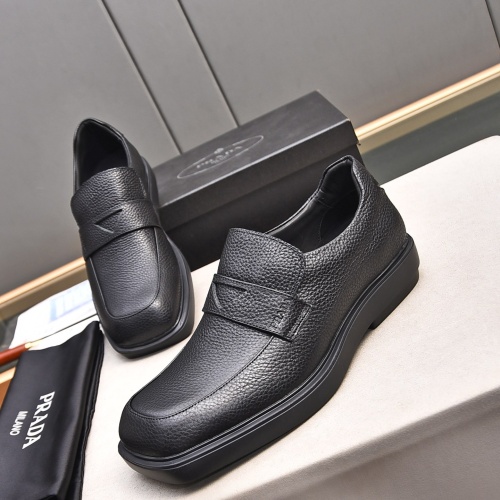 Prada Leather Shoes For Men #1236893 $102.00 USD, Wholesale Replica Prada Leather Shoes