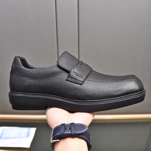 Replica Prada Leather Shoes For Men #1236893 $102.00 USD for Wholesale