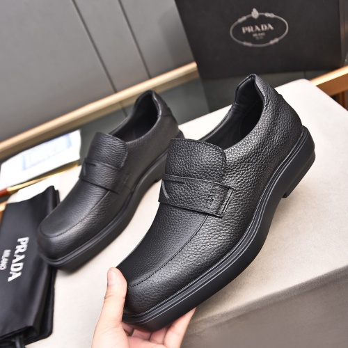 Replica Prada Leather Shoes For Men #1236893 $102.00 USD for Wholesale