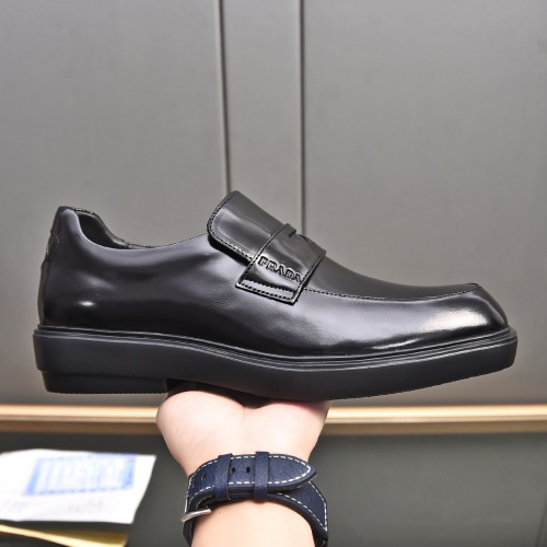 Replica Prada Leather Shoes For Men #1236897 $102.00 USD for Wholesale