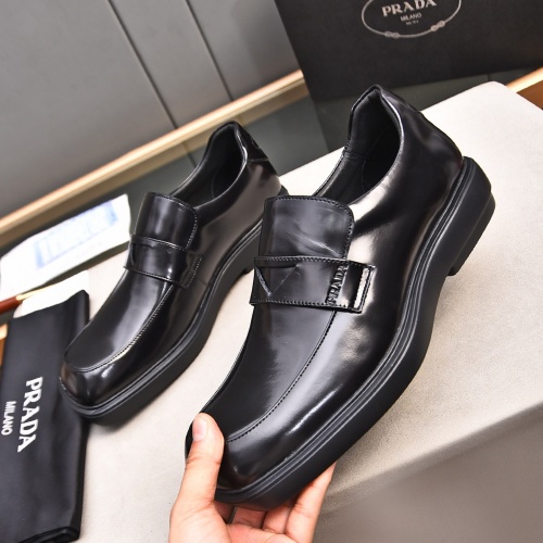 Replica Prada Leather Shoes For Men #1236897 $102.00 USD for Wholesale