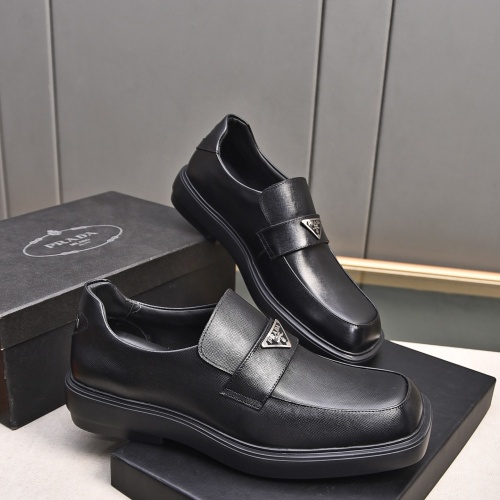 Replica Prada Leather Shoes For Men #1236902 $102.00 USD for Wholesale