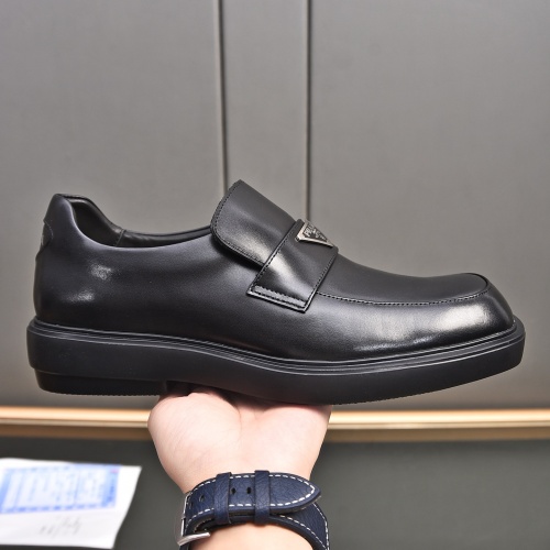 Replica Prada Leather Shoes For Men #1236903 $102.00 USD for Wholesale