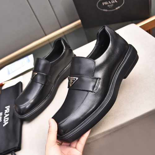 Replica Prada Leather Shoes For Men #1236903 $102.00 USD for Wholesale