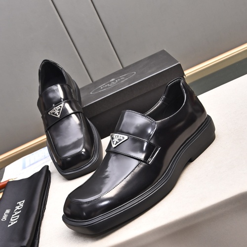 Prada Leather Shoes For Men #1236904 $102.00 USD, Wholesale Replica Prada Leather Shoes