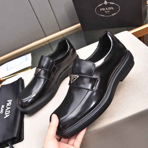 Replica Prada Leather Shoes For Men #1236904 $102.00 USD for Wholesale