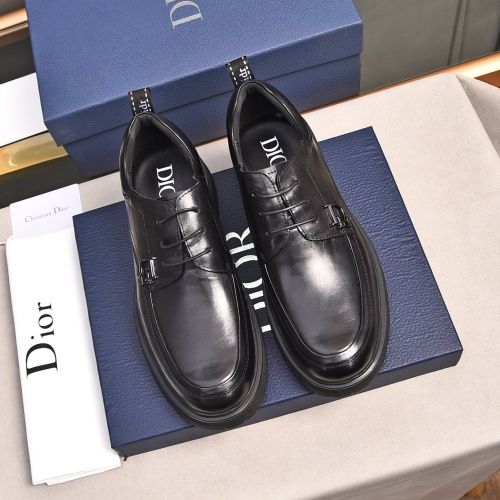 Replica Christian Dior Leather Shoes For Men #1236906 $92.00 USD for Wholesale