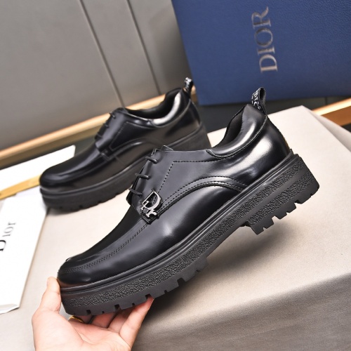 Replica Christian Dior Leather Shoes For Men #1236907 $92.00 USD for Wholesale