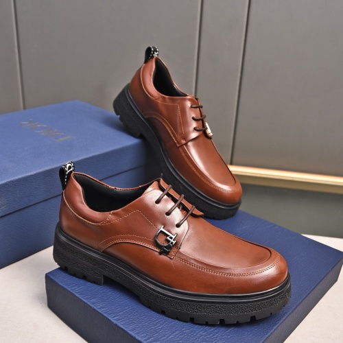 Replica Christian Dior Leather Shoes For Men #1236908 $92.00 USD for Wholesale