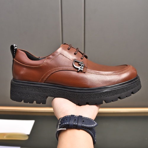 Replica Christian Dior Leather Shoes For Men #1236908 $92.00 USD for Wholesale