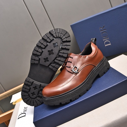 Replica Christian Dior Leather Shoes For Men #1236908 $92.00 USD for Wholesale