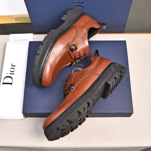 Replica Christian Dior Leather Shoes For Men #1236908 $92.00 USD for Wholesale