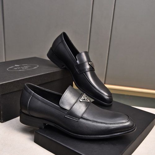 Replica Prada Leather Shoes For Men #1236910 $98.00 USD for Wholesale