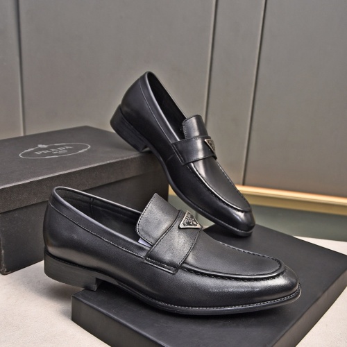 Replica Prada Leather Shoes For Men #1236911 $98.00 USD for Wholesale