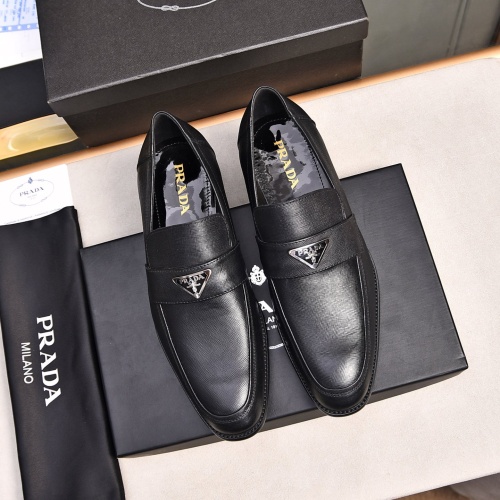 Replica Prada Leather Shoes For Men #1236912 $98.00 USD for Wholesale