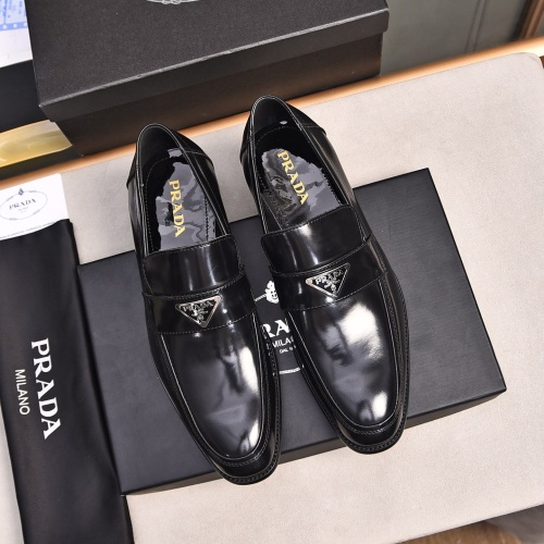 Replica Prada Leather Shoes For Men #1236913 $98.00 USD for Wholesale