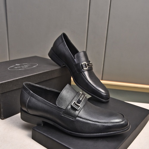 Replica Prada Leather Shoes For Men #1236915 $98.00 USD for Wholesale