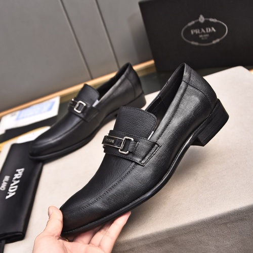 Replica Prada Leather Shoes For Men #1236915 $98.00 USD for Wholesale