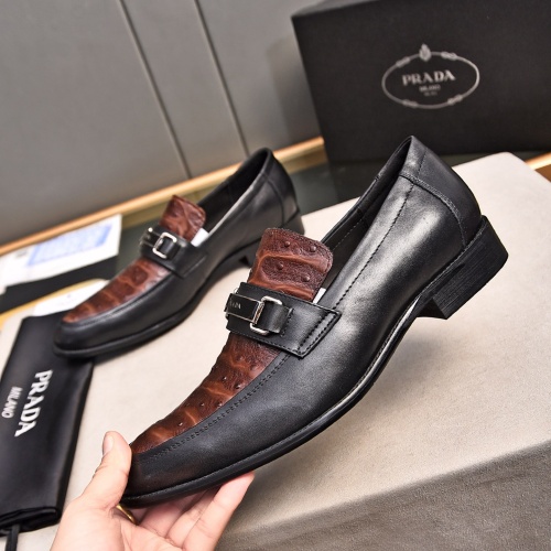 Replica Prada Leather Shoes For Men #1236916 $98.00 USD for Wholesale