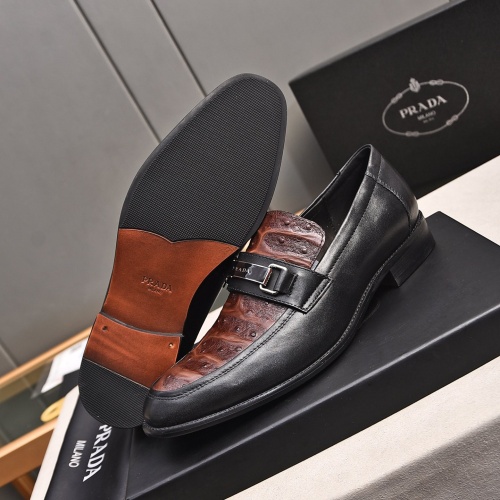 Replica Prada Leather Shoes For Men #1236916 $98.00 USD for Wholesale