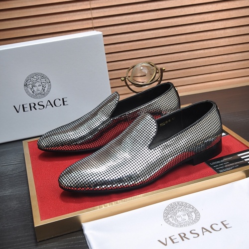 Versace Leather Shoes For Men #1236922 $85.00 USD, Wholesale Replica Versace Leather Shoes