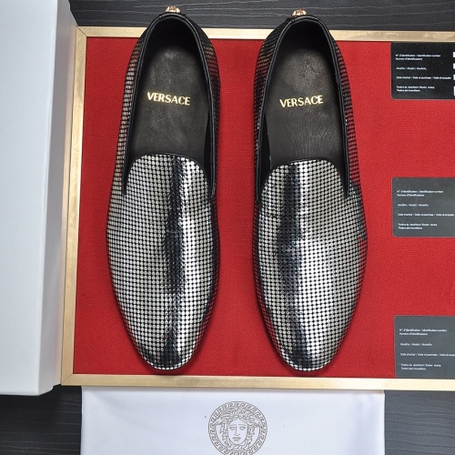 Replica Versace Leather Shoes For Men #1236922 $85.00 USD for Wholesale