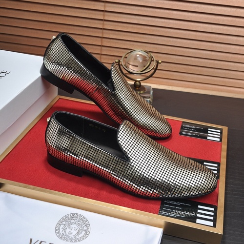 Replica Versace Leather Shoes For Men #1236923 $85.00 USD for Wholesale