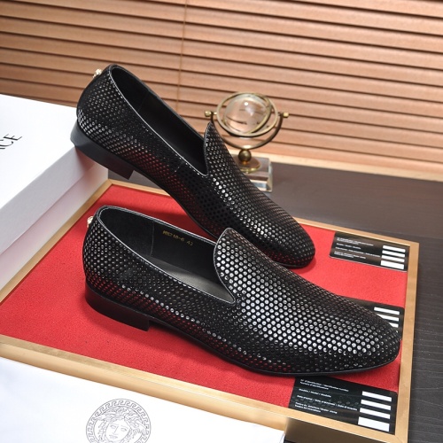 Replica Versace Leather Shoes For Men #1236924 $85.00 USD for Wholesale