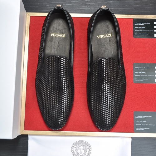 Replica Versace Leather Shoes For Men #1236924 $85.00 USD for Wholesale