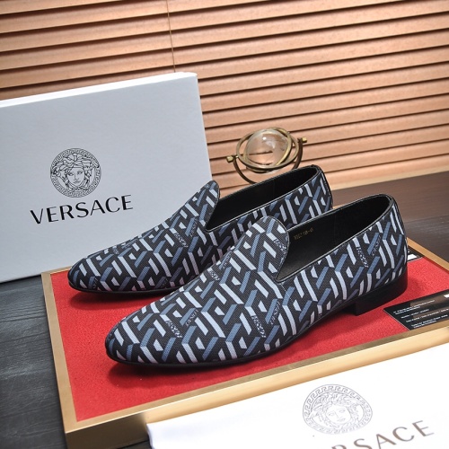 Versace Leather Shoes For Men #1236928 $85.00 USD, Wholesale Replica Versace Leather Shoes