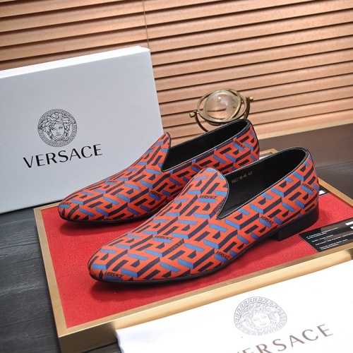 Versace Leather Shoes For Men #1236929 $85.00 USD, Wholesale Replica Versace Leather Shoes