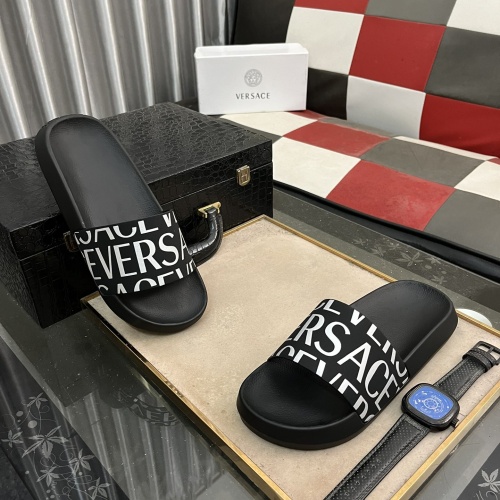 Replica Versace Slippers For Men #1237174 $45.00 USD for Wholesale