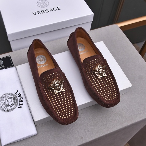 Versace Leather Shoes For Men #1237188 $76.00 USD, Wholesale Replica Versace Leather Shoes