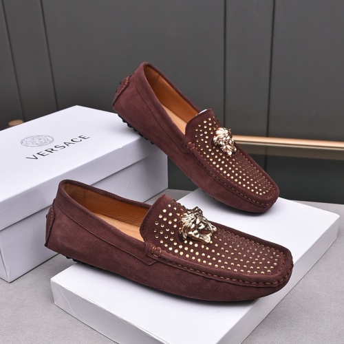 Replica Versace Leather Shoes For Men #1237188 $76.00 USD for Wholesale