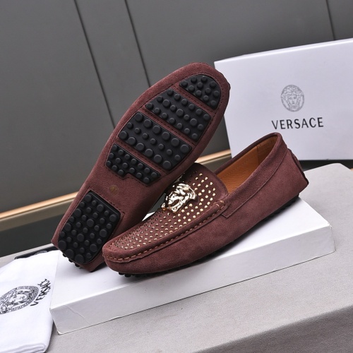 Replica Versace Leather Shoes For Men #1237188 $76.00 USD for Wholesale