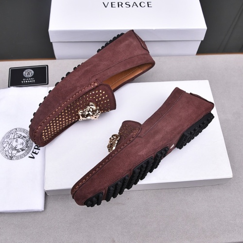 Replica Versace Leather Shoes For Men #1237188 $76.00 USD for Wholesale